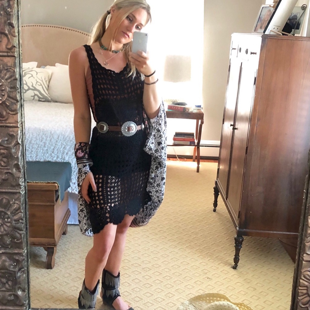 Free People festival crochet dress